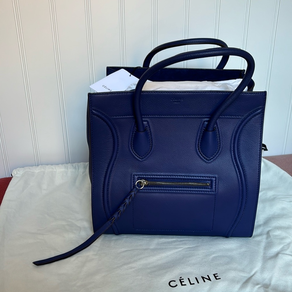 Celine Medium Phantom Luggage Blue